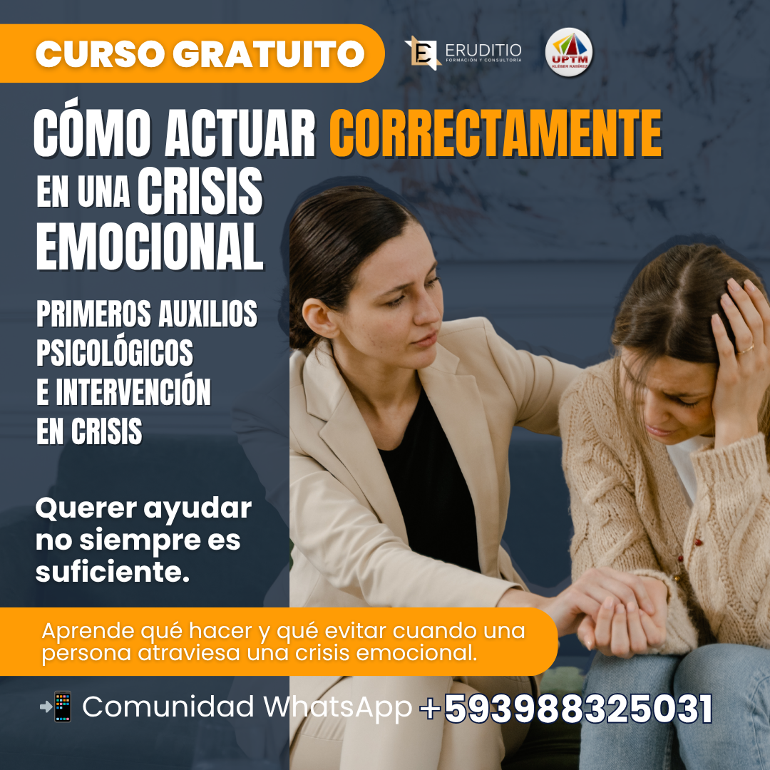 PAP Primeros auxilios psicológicos y atención en crisis.
